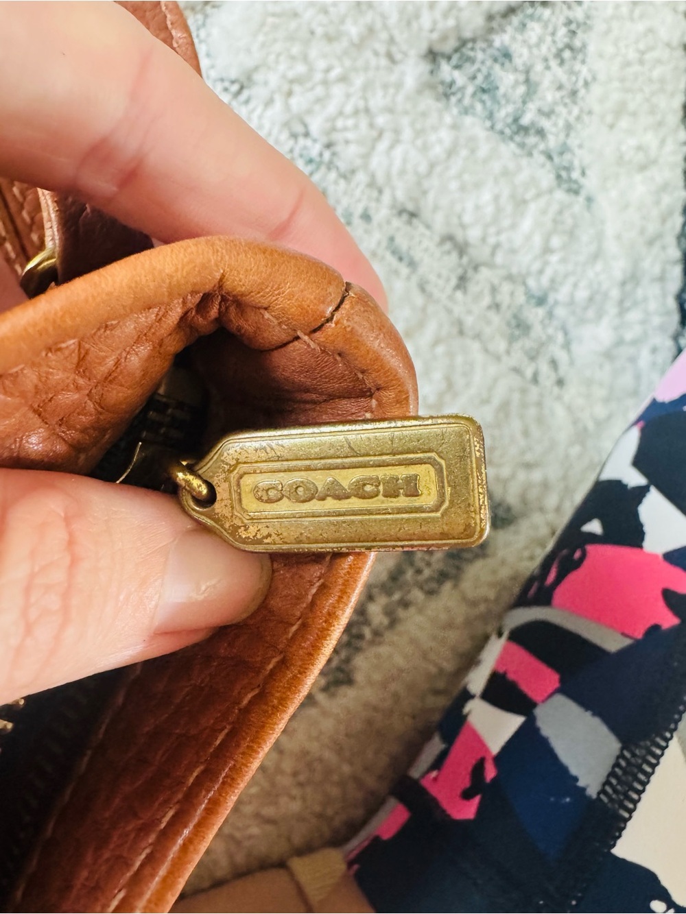 Vintage Coach Sonoma Bucket Bag Brown Pebbled Leather Crossbody USA Made 4905 - Picture 8 of 13
